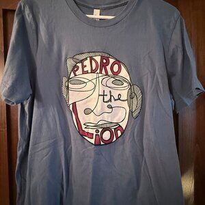 Pedro The Lion band T-shirt.  Artsie style drawn by David.  Large, worn once.